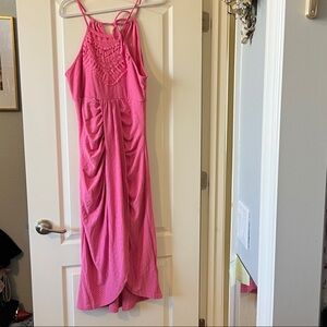 Chic Pink Midi Dress